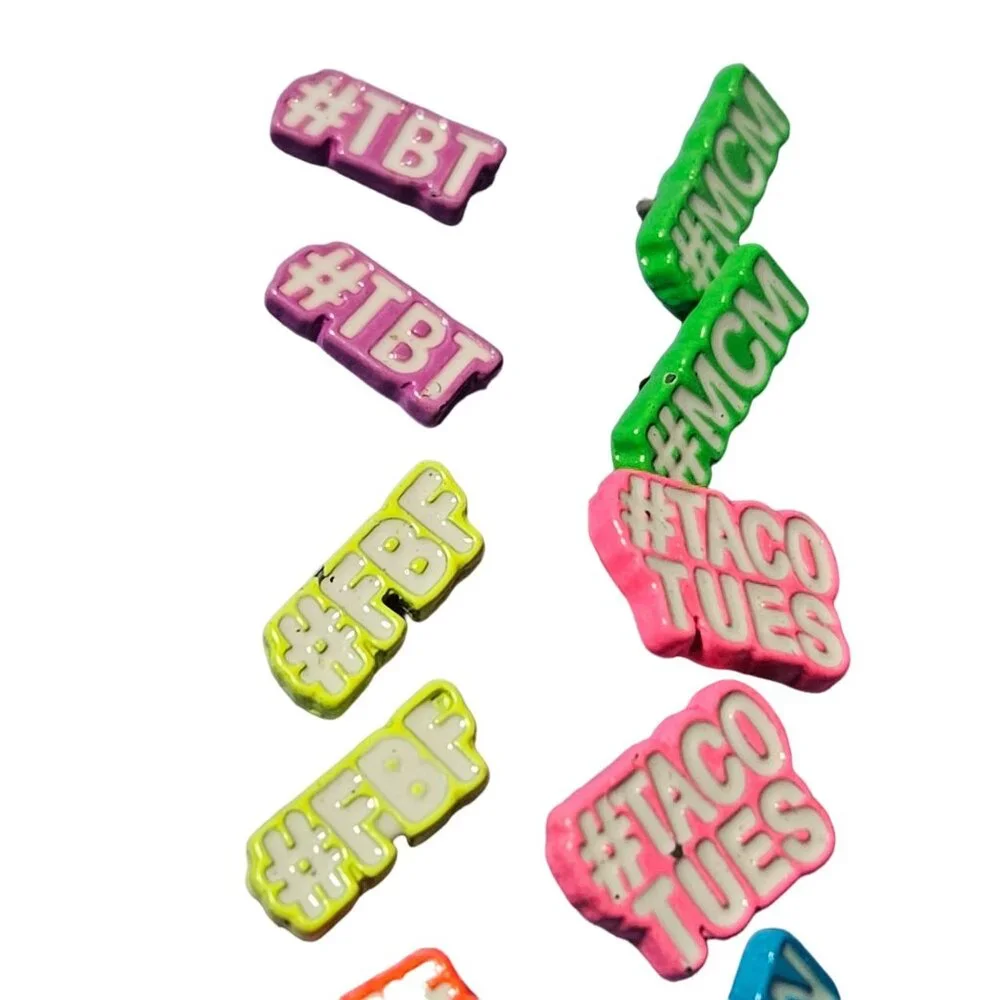 Claires Trendy Hashtag Stud Earrings Set Fun Fashion Jewelry Girls Gift 6 Pairs